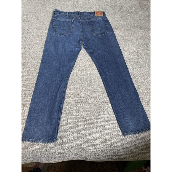 Levi's 505 Mens 40x34* Denim Blue Jeans High Rise Straight Leg Medium Wash - Picture 7 of 7